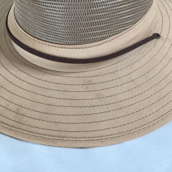 Turner Hats Tan Shade Hat w/ Leather Chin String - Picture 2 of 7